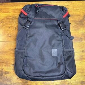 Nixon Stowaway Black Red Backpack Laptop Travel School Bag‎ Book Daypack